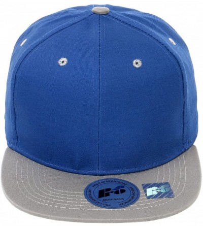 Baseball Caps Snapback Cap- Blank Hat Flat Visor Baseball Adjustable Caps (One Size) - Blue Grey - CL18068OR4M $19.28
