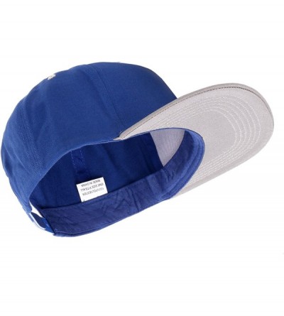 Baseball Caps Snapback Cap- Blank Hat Flat Visor Baseball Adjustable Caps (One Size) - Blue Grey - CL18068OR4M $8.26