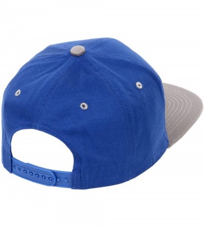 Baseball Caps Snapback Cap- Blank Hat Flat Visor Baseball Adjustable Caps (One Size) - Blue Grey - CL18068OR4M $8.26