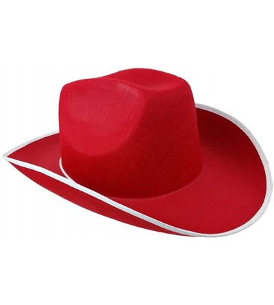 Cowboy Hats Cowboy Hat - Western Hat - Rodeo Hat - Costume Accessories - Red - CH11J97F7HD $23.39