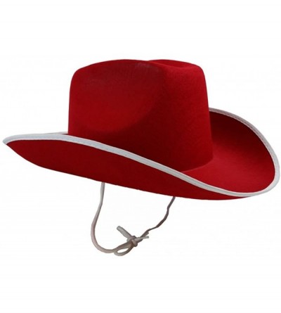 Cowboy Hats Cowboy Hat - Western Hat - Rodeo Hat - Costume Accessories - Red - CH11J97F7HD $9.36