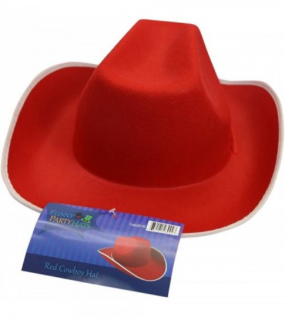 Cowboy Hats Cowboy Hat - Western Hat - Rodeo Hat - Costume Accessories - Red - CH11J97F7HD $9.36