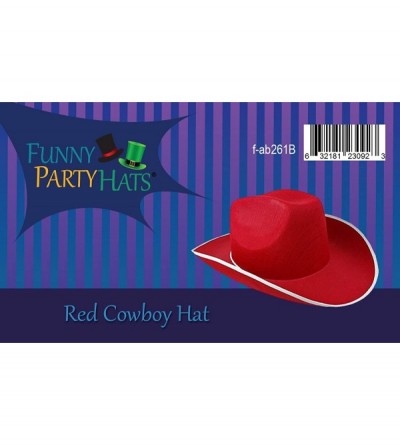 Cowboy Hats Cowboy Hat - Western Hat - Rodeo Hat - Costume Accessories - Red - CH11J97F7HD $9.36