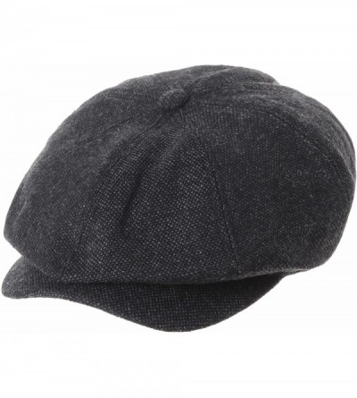 Newsboy Caps Newsboy Hat Wool Felt Simple Gatsby Ivy Cap SL3525 - Black - CG12NRIF8A7 $22.34