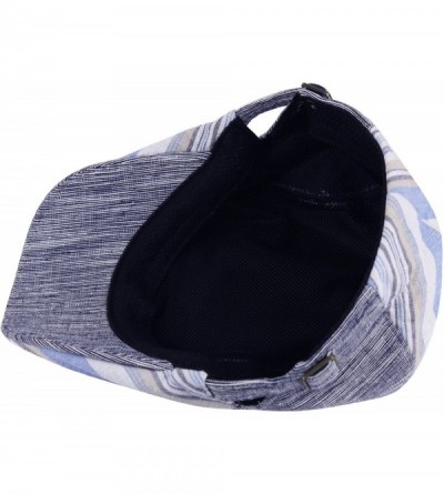 Baseball Caps Newsboy Cap Pastel Color Stripe Check Pattern Cool Plus Big Size XL XXL Hat - Blue - CQ189T8M2XD $15.69