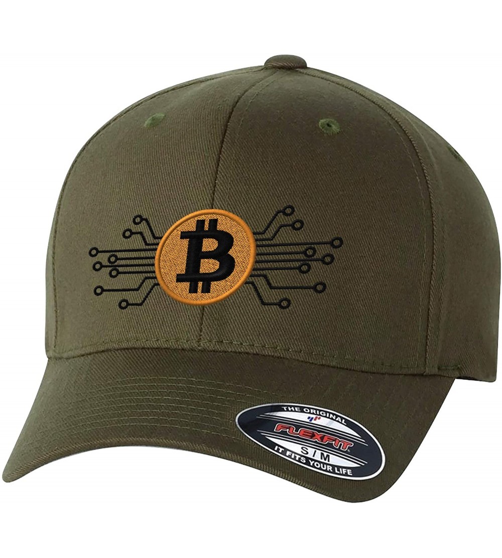 Baseball Caps Embroidered. 6477 Flexfit Baseball Cap. - Olive - CO1990LE2MM $27.49