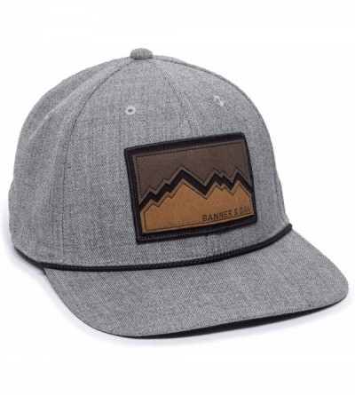 Baseball Caps Peak Embossed Suede Patch Hat - Adjustable Baseball Cap w/Plastic Snapback Closure Heather Gray - CB18ZOAEUTI $...