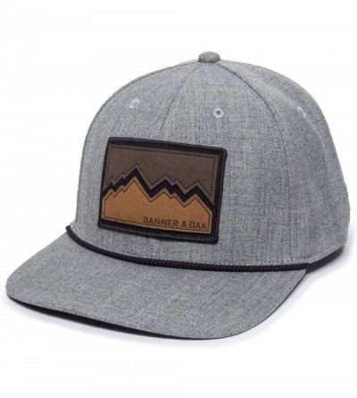 Baseball Caps Peak Embossed Suede Patch Hat - Adjustable Baseball Cap w/Plastic Snapback Closure Heather Gray - CB18ZOAEUTI $...