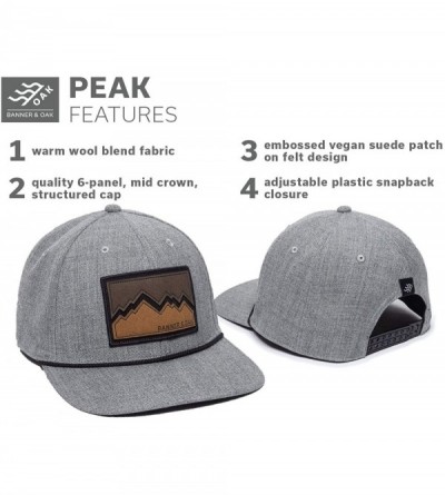 Baseball Caps Peak Embossed Suede Patch Hat - Adjustable Baseball Cap w/Plastic Snapback Closure Heather Gray - CB18ZOAEUTI $...