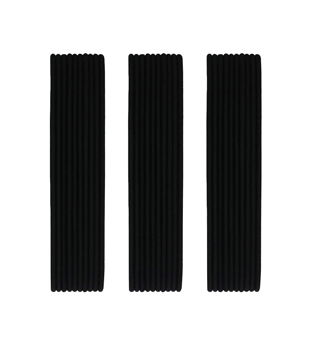 Headbands 30Pcs Thin Elastic Headbands Sweatband for Men and Women No Metal Ouchless Hair Flat Narrow Headwrap - Black - C819...