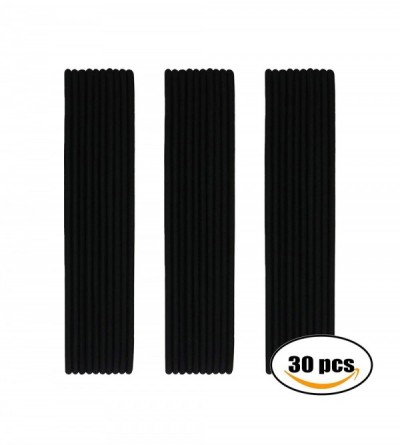 Headbands 30Pcs Thin Elastic Headbands Sweatband for Men and Women No Metal Ouchless Hair Flat Narrow Headwrap - Black - C819...