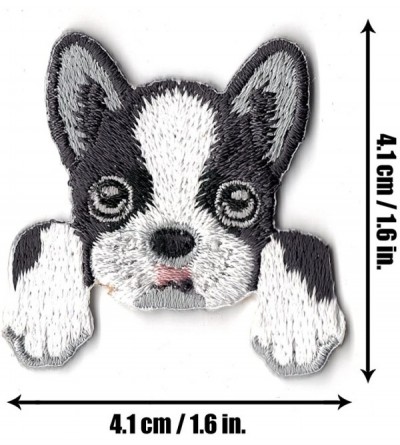 Skullies & Beanies [ Boston Terrier ] Cute Embroidered Puppy Dog Warm Knit Fleece Winter Beanie Skull Cap - Black - CH189RWWI...