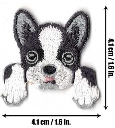 Skullies & Beanies [ Boston Terrier ] Cute Embroidered Puppy Dog Warm Knit Fleece Winter Beanie Skull Cap - Black - CH189RWWI...