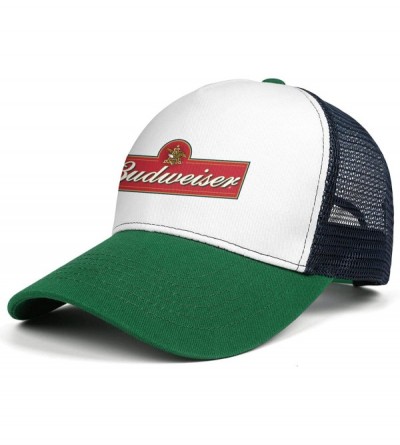 Baseball Caps Budweiser-Logos- Woman Man Baseball Caps Cotton Trucker Hats Visor Hats - Green-14 - CA18WHQULUR $37.02