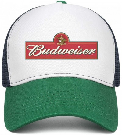 Baseball Caps Budweiser-Logos- Woman Man Baseball Caps Cotton Trucker Hats Visor Hats - Green-14 - CA18WHQULUR $18.09