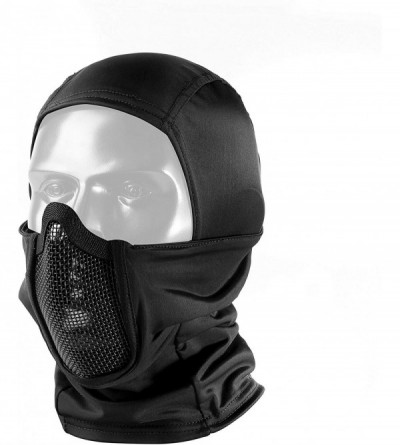 Balaclavas Balaclava Mesh Mask Ninja Style with Full Face Protection - Black - CM18UAKNHM8 $34.34