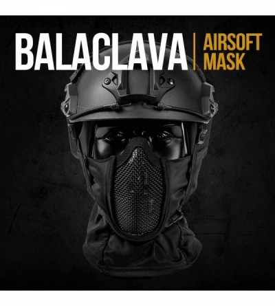 Balaclavas Balaclava Mesh Mask Ninja Style with Full Face Protection - Black - CM18UAKNHM8 $19.76