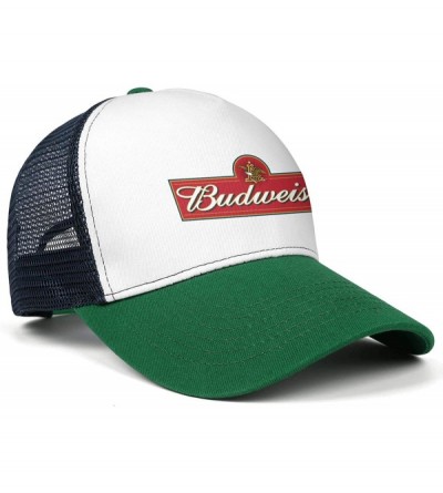 Baseball Caps Budweiser-Logos- Woman Man Baseball Caps Cotton Trucker Hats Visor Hats - Green-14 - CA18WHQULUR $18.09