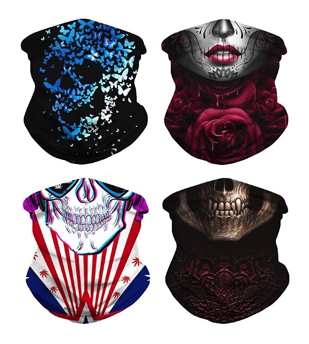 Balaclavas 3D Face Mask Seamless Bandana Unisex Headscarf UV Protection Scarf - Color I - CW199ZGIKQ7 $14.86