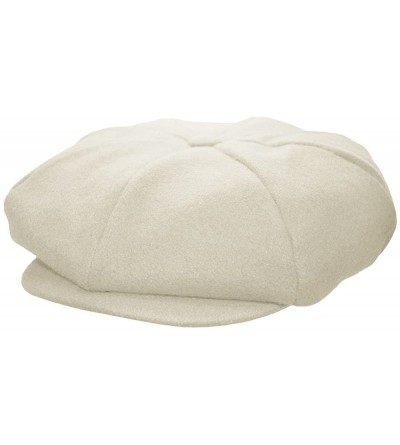 Newsboy Caps Mens Melton Wool 8 Panel Applejack Newsboy Baker Boy Cap Made in USA - White - CX1267ZUPOJ $28.17