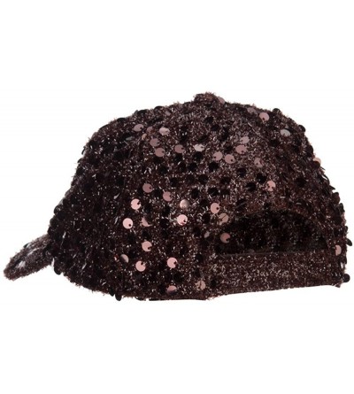 Baseball Caps Women's Sequin Ball Cap - Brown - CJ127A770DB $24.67