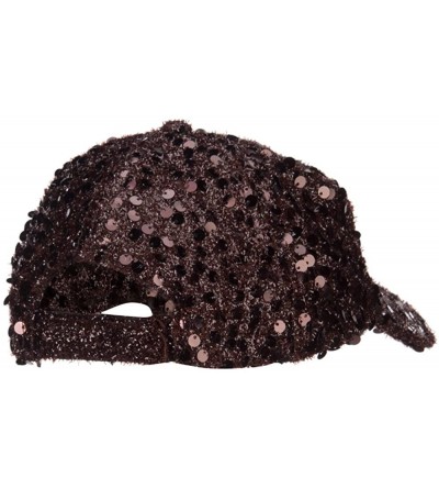 Baseball Caps Women's Sequin Ball Cap - Brown - CJ127A770DB $24.67