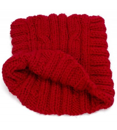 Skullies & Beanies Cute Meow Kitty Woman Wool Handmade Knit Cap Beanie Hat A004 - Red - CL11N3G5YU1 $15.54