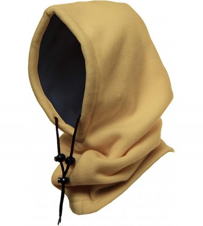 Balaclavas 4 in 1 Full Face Hood for Adults- Fleece Balaclava- Ski Mask Hoodie- Face Fleece Mask - Beige/Navy Reversible - CQ...