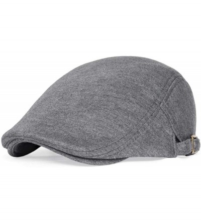 Newsboy Caps Men's Cotton Flat Ivy Gatsby Newsboy Driving Hat Cap - Dark Gray - CB17YCSXYGS $13.37