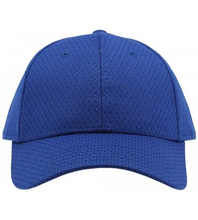 Baseball Caps Plain Pro Cool Mesh Low Profile Adjustable Baseball Cap - Royal - CO18I60IN5M $10.09