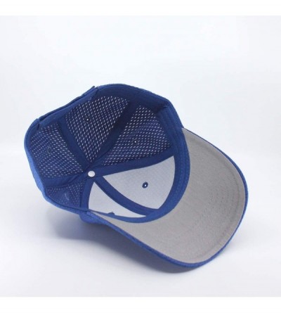 Baseball Caps Plain Pro Cool Mesh Low Profile Adjustable Baseball Cap - Royal - CO18I60IN5M $10.09