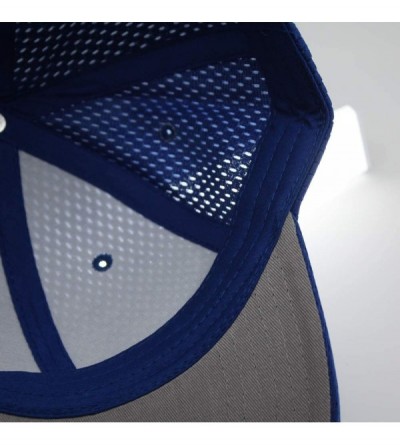 Baseball Caps Plain Pro Cool Mesh Low Profile Adjustable Baseball Cap - Royal - CO18I60IN5M $10.09