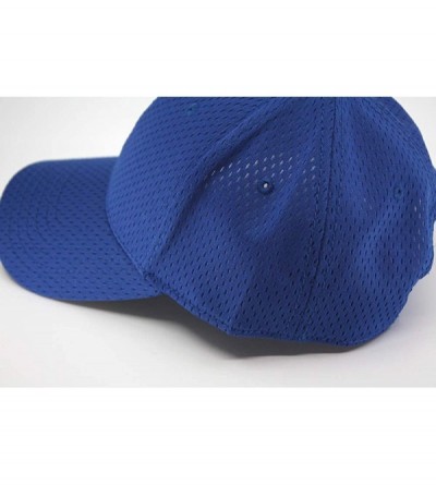 Baseball Caps Plain Pro Cool Mesh Low Profile Adjustable Baseball Cap - Royal - CO18I60IN5M $10.09