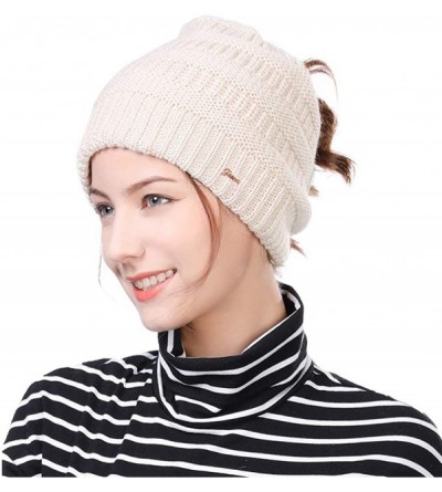 Skullies & Beanies Womens Knit Visor Beanie Newsboy Cap Winter Warm Hat Cold Snow Weather Girl 55-60cm - 99724-beige - CO18II...