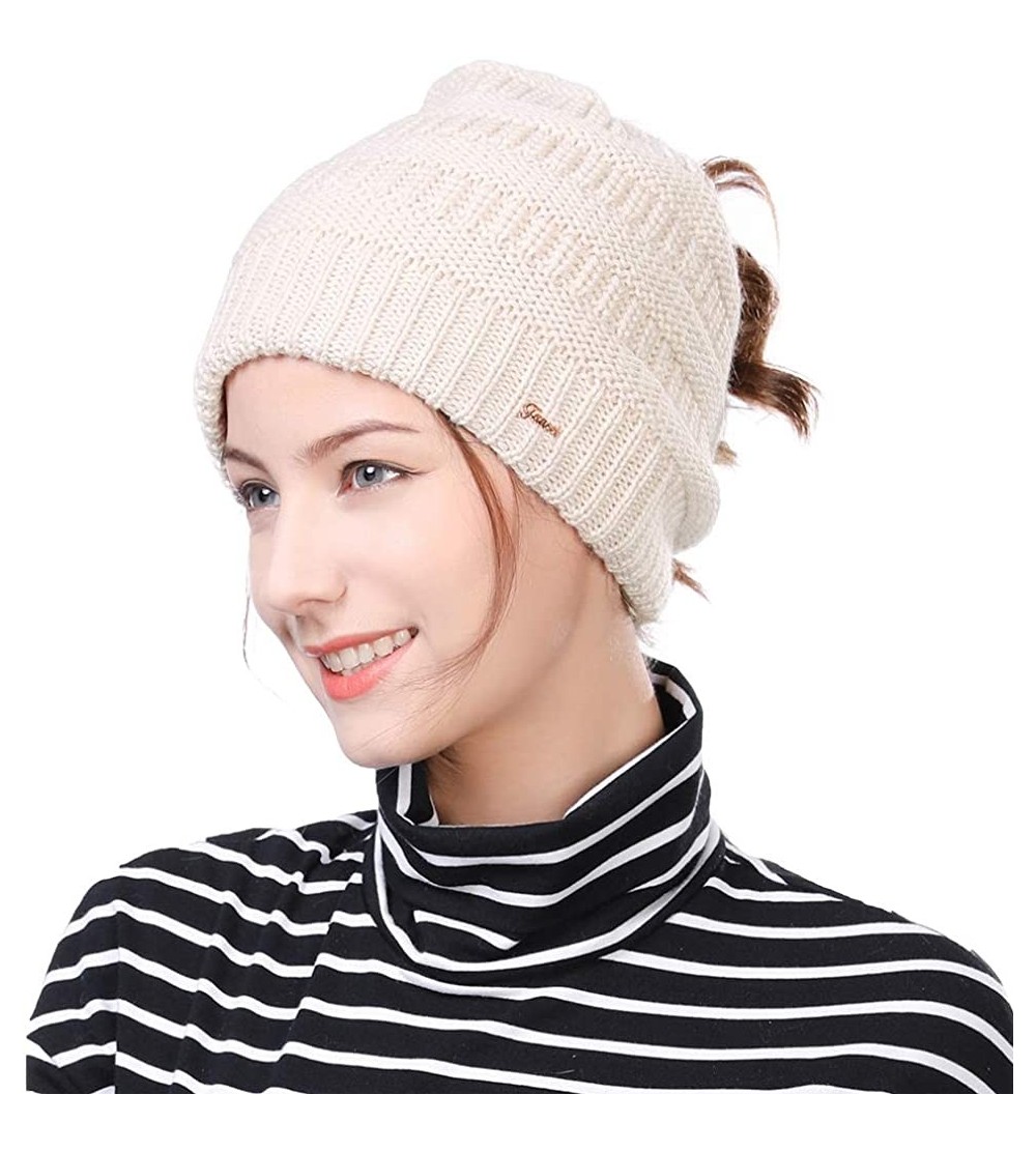 Skullies & Beanies Womens Knit Visor Beanie Newsboy Cap Winter Warm Hat Cold Snow Weather Girl 55-60cm - 99724-beige - CO18II...