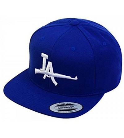 Baseball Caps Floral- Bandana- Animal Skin & Custom Embroidered - Snapbacks - La Ak (Royal/White) - CC11WX1HKTP $20.22