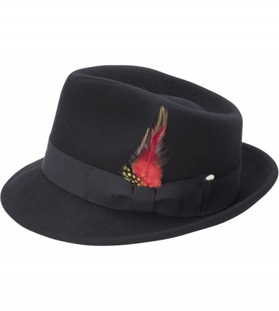 Fedoras Bogart Men's Felt Hat - Black - CT11H4GYAZ5 $36.17