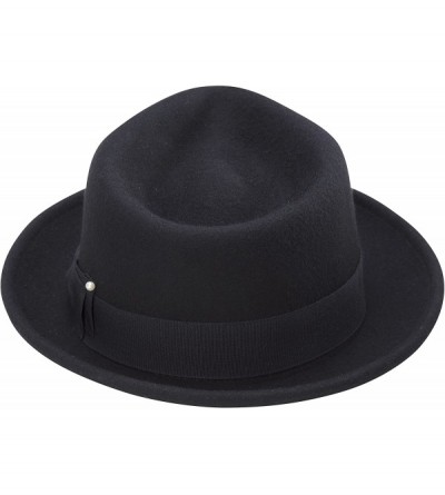 Fedoras Bogart Men's Felt Hat - Black - CT11H4GYAZ5 $36.17