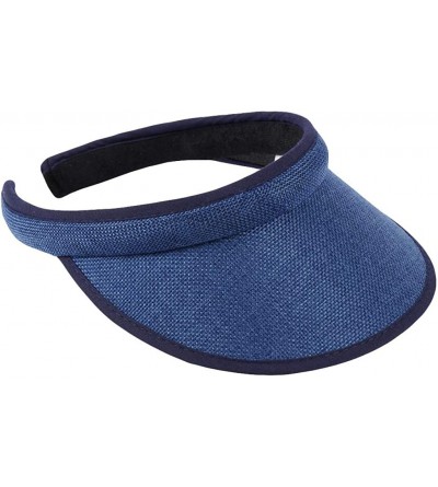 Sun Hats Women Hats Summer Sun UV Protection Visor Wide Brim Clip on Beach Pool Golf Cap for Girls - Blue - CX18SDIUUA4 $10.00