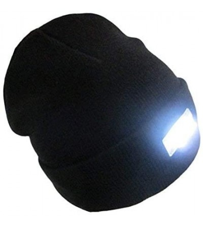 Skullies & Beanies Mens Winter 5 lED Lights Lighted Night Fishing Knitt Beanie Hat Cap Roll-up Brim - Purple - CU1298509BJ $1...