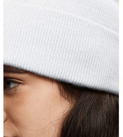 Skullies & Beanies Cuffed Beanie Knit Hat Skull Beanies Cap for Men Women (White-38- One Size) - CM194CM7GAN $21.90