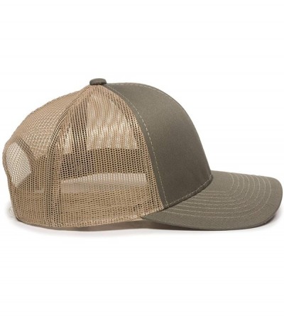 Baseball Caps Fish Silhouettes Trucker Hat - Adjustable Baseball Cap w/Snapback Closure - Bass (Olive W/ Tan Mesh) - CF18L9W2...