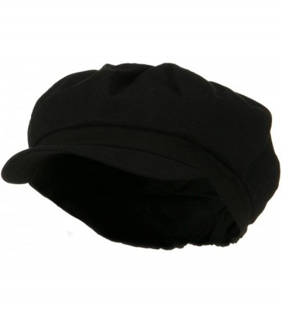 Newsboy Caps Cotton Elastic Big Size Newsboy Cap - Black - CX12N0G3XW1 $26.48