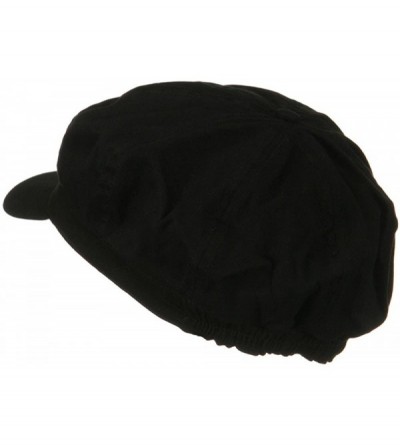 Newsboy Caps Cotton Elastic Big Size Newsboy Cap - Black - CX12N0G3XW1 $26.48