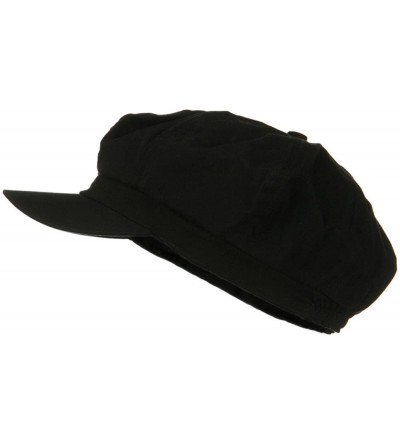 Newsboy Caps Cotton Elastic Big Size Newsboy Cap - Black - CX12N0G3XW1 $26.48