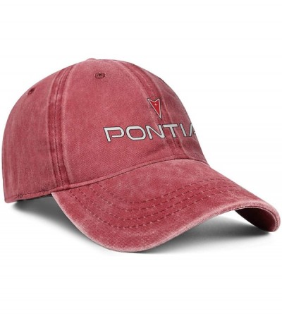 Baseball Caps Pontiac-Firebird-Logo- Men's Womens Washed Golf Cap Adjustable Snapback Beach Hat - Red-53 - C918UADKRH5 $14.55