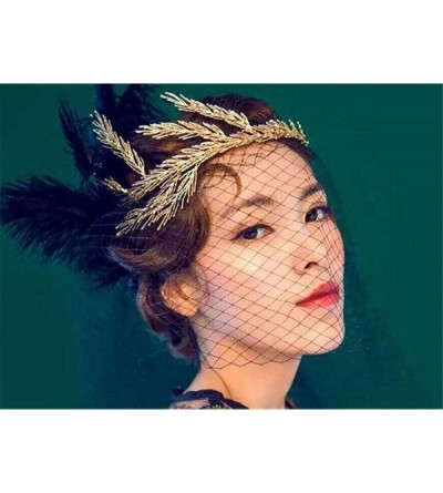 Headbands Baroque Princess Gold Leaf Wheat Headband Wedding Hair Crowns(A1342) - silver - CR187NZAXSL $80.38