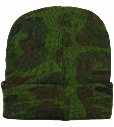 Skullies & Beanies Men Women Knitted Beanie Hat Ski Cap Plain Solid Color Warm Great for Winter - 1pc Camouflage - CK18LQNGOU...