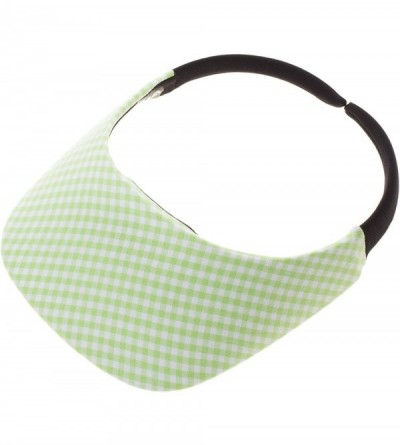 Visors Original Size Print Sport Sun Visor - Green Checkered - C012E3BEQ2B $16.12