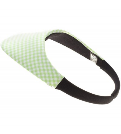 Visors Original Size Print Sport Sun Visor - Green Checkered - C012E3BEQ2B $16.12